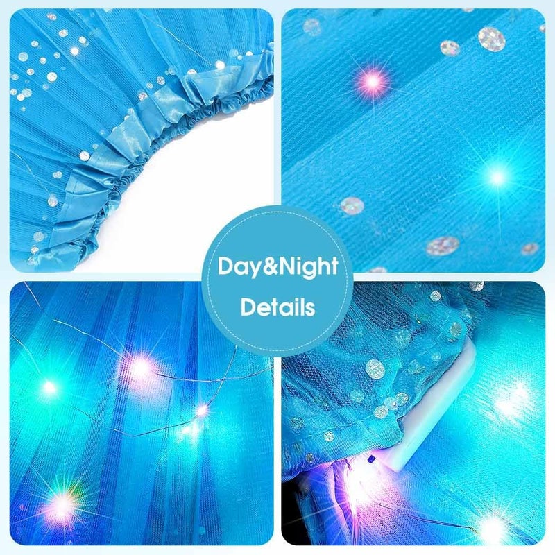 Nicute Light Up Tutu Led Layered Tulle Tutus Skirt for Women - Image 3